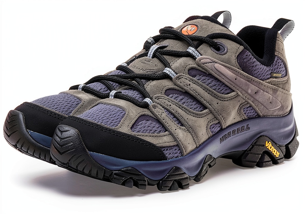 Merrell hiking shoes on a rocky trail