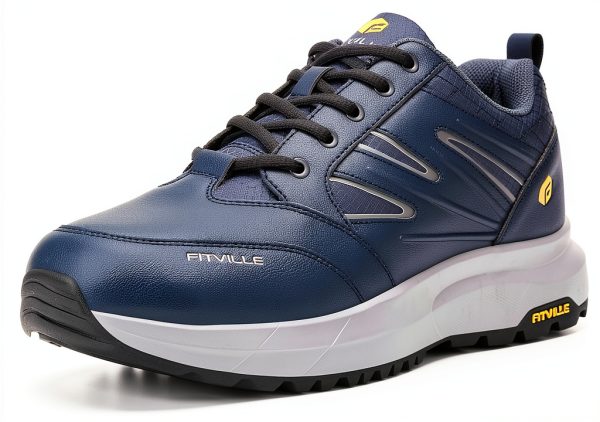 Pavo Mens Wide Hiking Shoes Slip Resistant Comfortable-1