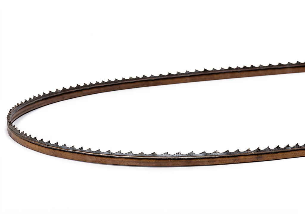 Timber Wolf band saw blade in use on thick wood stock
