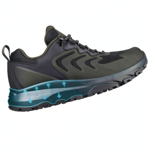 OUTJET Mens Waterproof Hiking Shoes All Terrain Traction-4