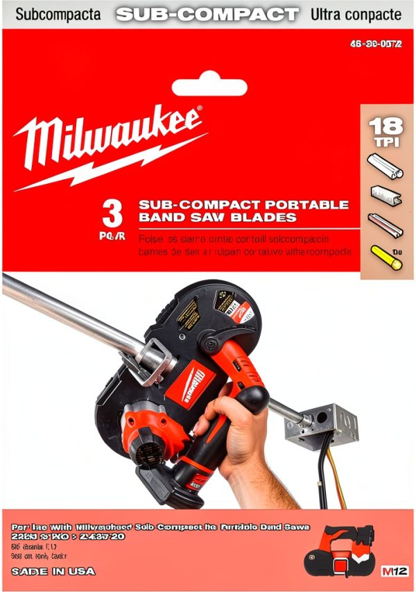 Milwaukee Band Saw Blade Alloy Steel 18 Teeth Portable-0