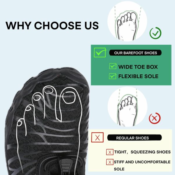 Barefoot Hiking Shoes Wide Toe Box Breathable Non-Slip Mens-2