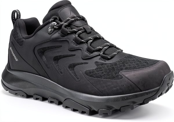 OUTJET Mens Waterproof Hiking Shoes All Terrain Traction-0