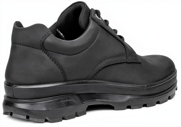 ECCO Mens Hiking Shoes Waterproof Leather Black Size-2