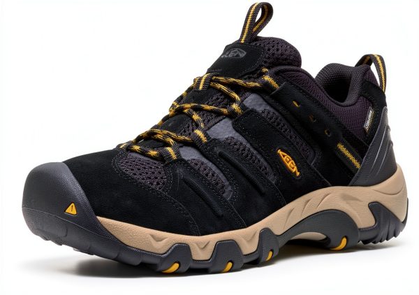 KEEN Hiking Shoes Waterproof Leather Mens Outdoor Traction-0