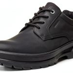 ECCO Mens Hiking Shoes Waterproof Leather Black Size-0