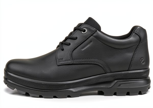 ECCO Mens Hiking Shoes Waterproof Leather Black Size-1