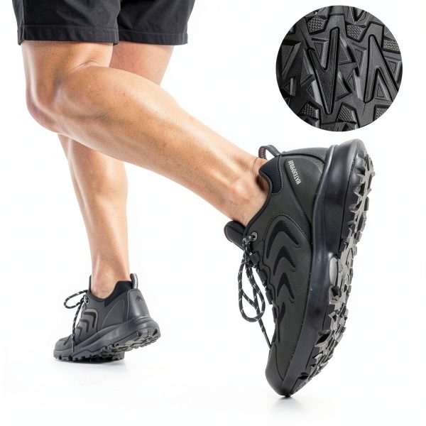 OUTJET Mens Waterproof Hiking Shoes All Terrain Traction-1