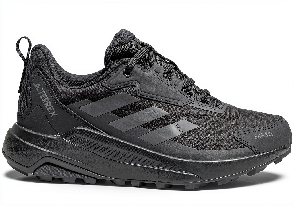 Installing Adidas Mens Waterproof Hiking Shoes Lightweight Traxion on a wooden desk