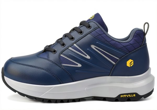Pavo Mens Wide Hiking Shoes Slip Resistant Comfortable-2