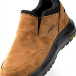 Mens Wide Toe Box Slip On Hiking Shoes Black Brown-0