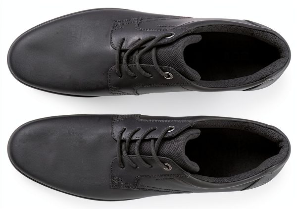 ECCO Mens Hiking Shoes Waterproof Leather Black Size-4