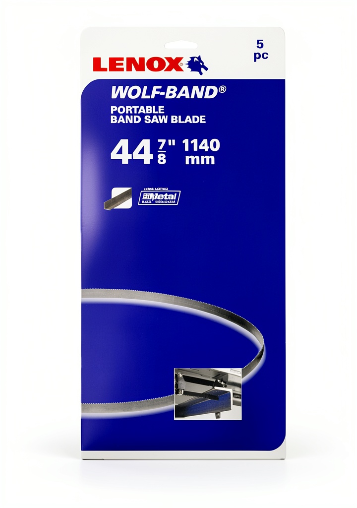Installing Lenox Band Saw Blade BiMetal Classic 14 Tooth on a workshop bench
