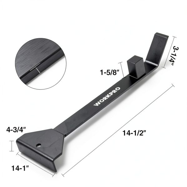 WORKPRO 17＂ Heavy Duty Pull and Pry Bar, Professional Pull Bar Flooring Tool for Wood Floor, Vinyl Plank, LVP, LVT and Floating Floor Installation-1