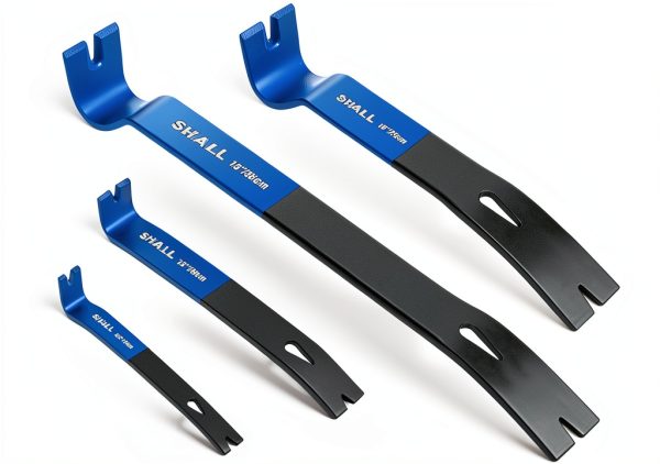 Flat Pry Bar Set 4-Piece by SHALL Heavy Duty High‑Carbon Steel Crowbar-0