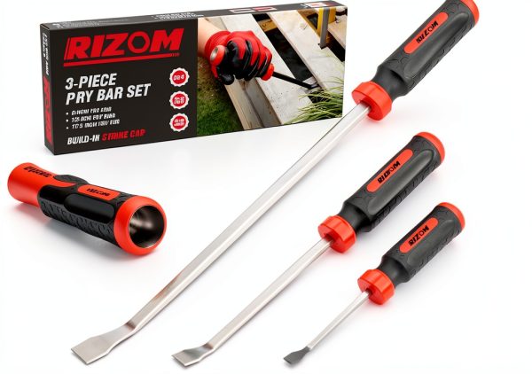 Rizom Pry Bar Set 3-Piece Hand Tool with Angled Tip and Strike Cap-0