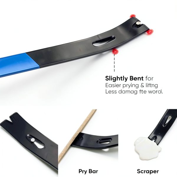 Flat Pry Bar Set 4-Piece by SHALL Heavy Duty High‑Carbon Steel Crowbar-4