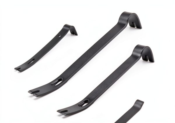 4-Piece Flat Pry Bar Set - 15",12",7",5.25" Heavy Duty Nail Puller, Utility Claw Bar, Wonder Bar, Crowbar, Mini Pry Bar, High Carbon Steel Forged Nail,baseboard and trim removal tool kit-2