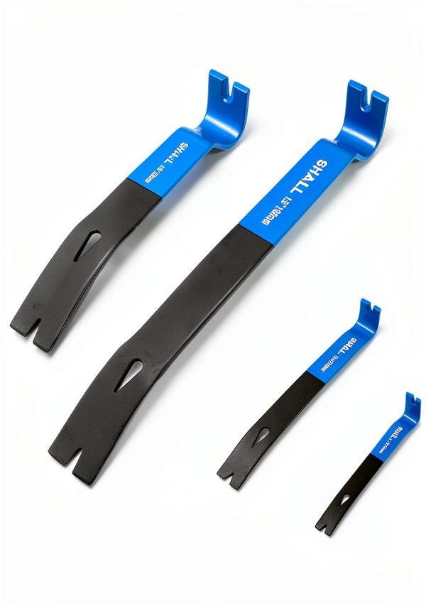 Flat Pry Bar Set 4-Piece by SHALL Heavy Duty High‑Carbon Steel Crowbar-1