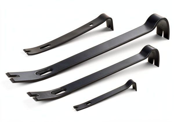 4-Piece Flat Pry Bar Set - 15",12",7",5.25" Heavy Duty Nail Puller, Utility Claw Bar, Wonder Bar, Crowbar, Mini Pry Bar, High Carbon Steel Forged Nail,baseboard and trim removal tool kit-1