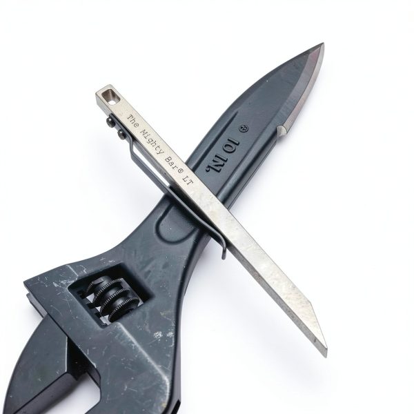 The Mighty Bar LT, Long Titanium Edition Pry Bar Tool, Stainless Steel Pocket Clip for EDC Made by Gear Spool-2