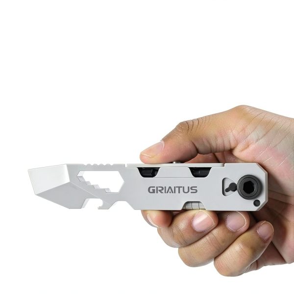 EDC Pry Bar Multitool with Bi-Directional Ratchet Screwdriver & Everlasting Pen, Wrenches, Crowbar, Bottle and Box Openers - Your Versatile Companion for Everyday Carry and Camping Accessories-7
