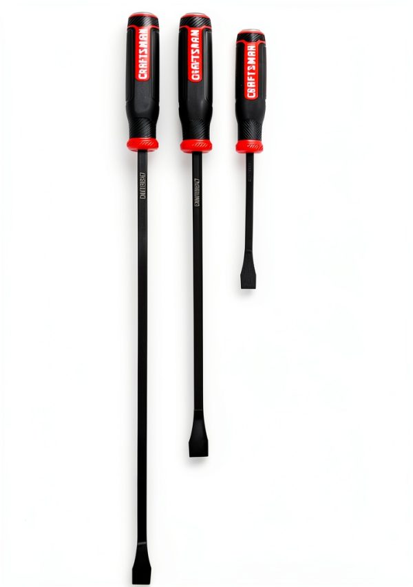 Craftsman Utility Pry Bar Set 3 Piece Chrome Finish 12 18 24 Inch-0